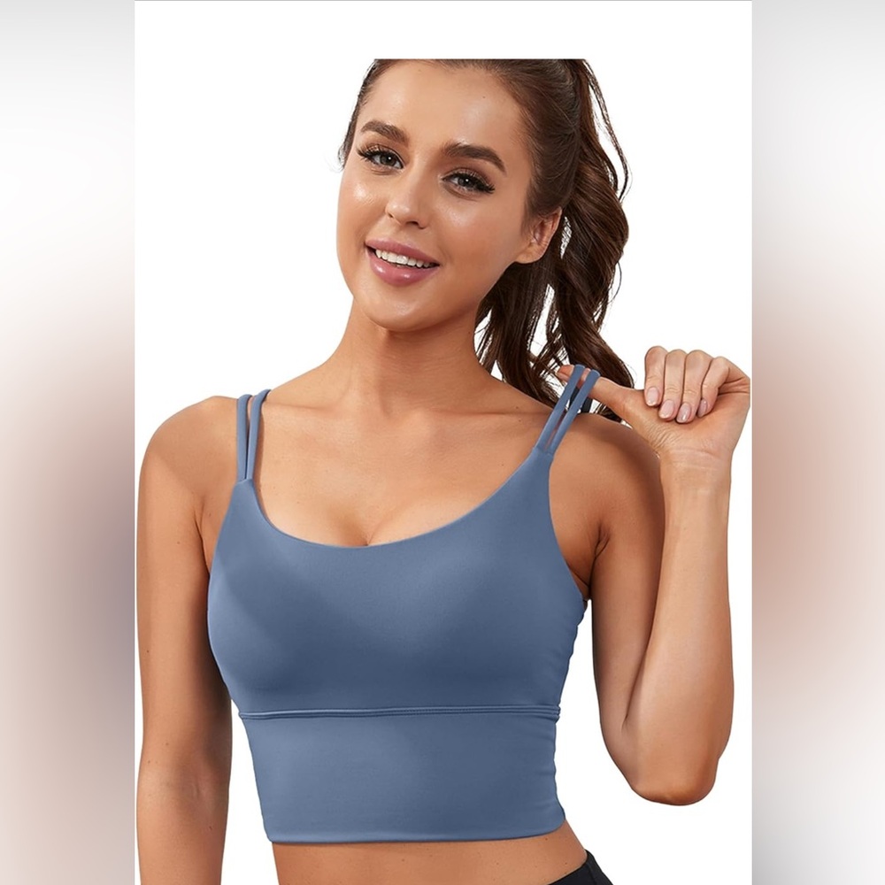 Women's Blue Double Strap Bralette